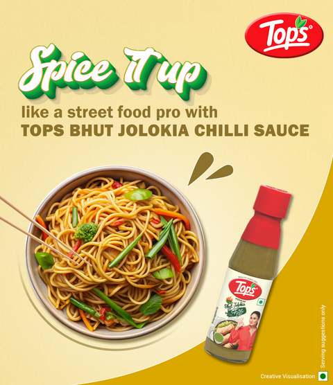 TOPS Bhut Jolokia Green Chilli Sauce - 200g. Glass Bottle