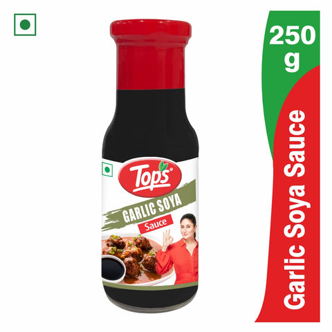 TOPS Garlic Soya Sauce - 250g. Glass Bottle