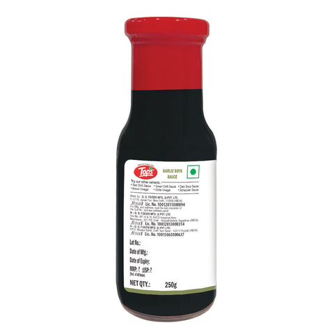 TOPS Garlic Soya Sauce - 250g. Glass Bottle