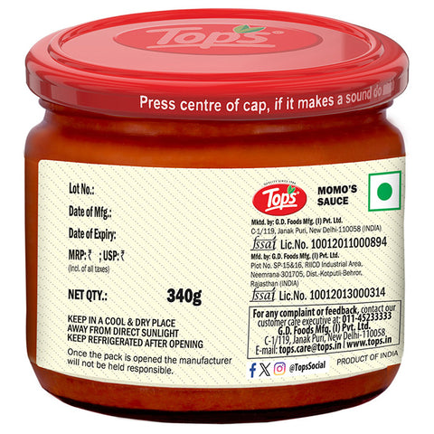 TOPS Momo's Sauce - 340g. Glass Jar