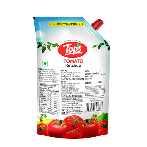 Tops Tomato Ketchup Spout - 425g. Spout