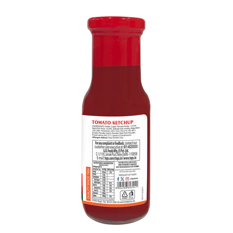 TOPS Hot & Sweet Tomato Ketchup - 245g. Glass Bottle